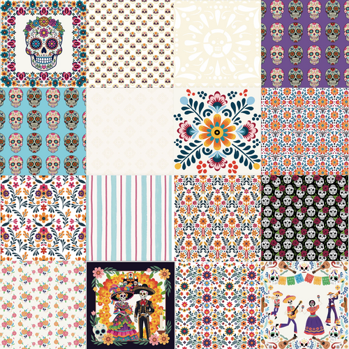 Dia de los Muertos Digital Paper Pack